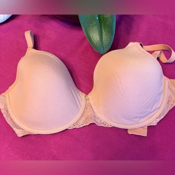 Natori Dusty Rose Lace Underwire Bra Size 34DD - Picture 1 of 4
